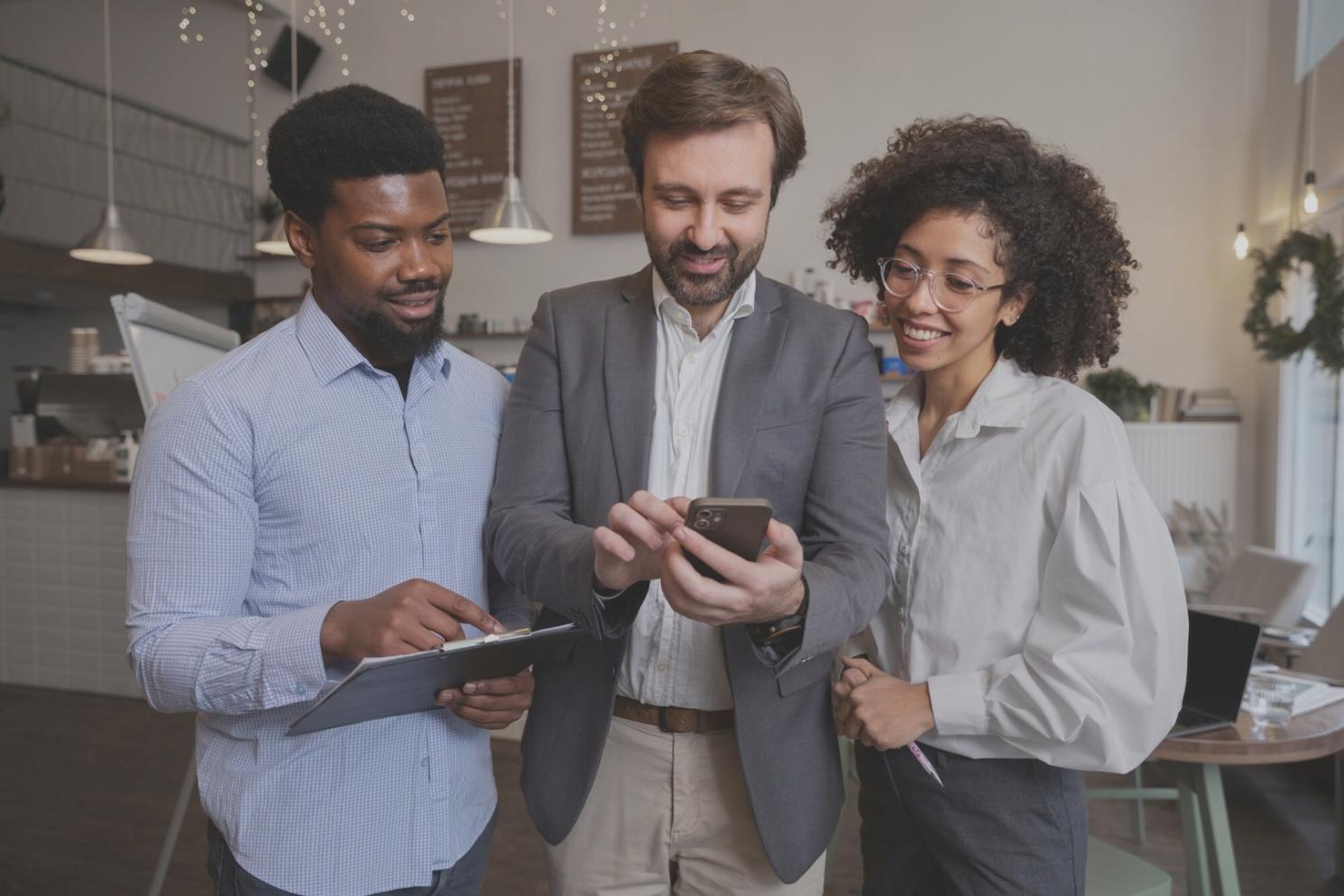 ivoneoqueionius financial planning team collaborating in modern office space